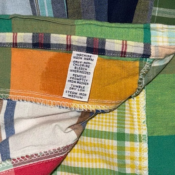 Polo Ralph Lauren Vintage Madras Patchwork Plaid Short Sleeve Shirt Men’s Large - Picture 7 of 9